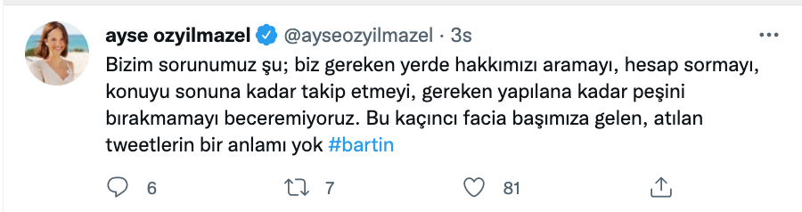 bartin daki maden faciasi ile ilgili unlulerin paylasimlari